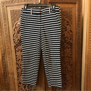 EUC Ann Taylor LOFT black and white striped pants